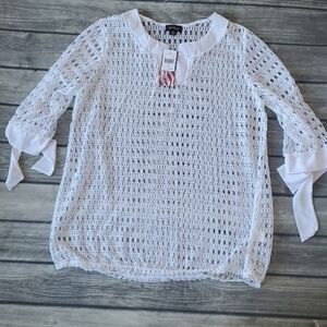 NWT Ladies Cal Style Crochet Swimsuit Cover Sz XL